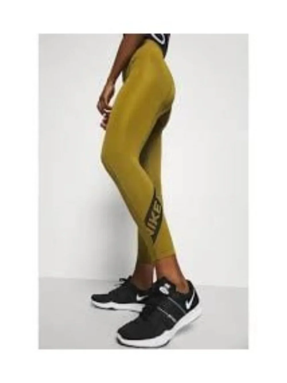 Nike Pro Leggings Tight Fit 7/8 Length Olive Flak/BlackWomen’s Size XL Gym Yoga